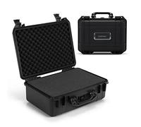 GYMAX Valigia Impermeabile Rigida, con Spugna Protettiva, Adatto per Macchina Fotografica, Videocamera, Ideale per Trasporto e Viaggio, Nero (56 x 44 x 22 cm)