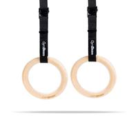 GymBeam Anelli da Ginnastica in Legno, Attrezzo Fitness per Allenamento a Corpo Libero, Accessorio Pratico per Allenamenti a Casa, per Palestra o Allenamenti Outdoor, Diametro 24cm, Spessore 3,2cm