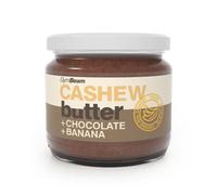 GymBeam Burro di Anacardi con Cioccolato e Banana 340g, Ricco di Proteine, Fibre e Grassi Sani, Senza Olio di Palma, con Vitamine e Minerali, Consistenza Cremosa, 5% di Banane Liofilizzate