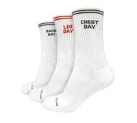 GymBeam Calze unisex GymRat 3Pack White a tre quarti senza cuciture 1