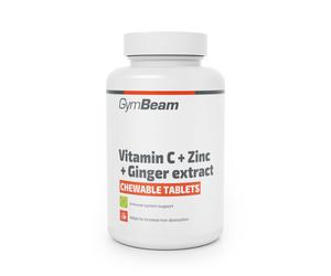GymBeam Chewable Vitamin C + Zinc + Ginger extract 90 cpr