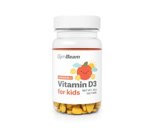 GymBeam Chewable Vitamin D3 for kids 400 IU 120 cpr Arancia