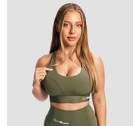 GymBeam Combat Sports Bra Olive Grey M