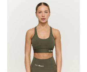 GymBeam Combat Sports Bra Olive Grey M