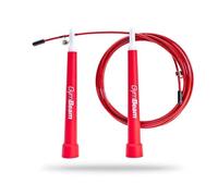 GymBeam Corda per Saltare Professionale - Corda da CrossFit, Strumento Efficace per l'Allenamenti Cardio e HIIT, Realizzata di Acciaio, Lunga e Regolabile (301 cm) (red)