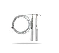 GymBeam Corda per Saltare Professionale in Acciaio Regolabile 3m, Corda da Crossfit Resistente e Leggera, per Allenamento Cardio e HIIT, Possiede Maniglie in Alluminio per Comfort (silver)