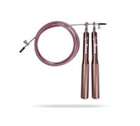 GymBeam Corda per Saltare Professionale in Acciaio Regolabile 3m, Corda da Crossfit Resistente e Leggera, per Allenamento Cardio e HIIT, Possiede Maniglie in Alluminio per Comfort (Golden Rose)