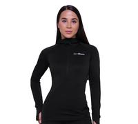 GymBeam Felpa Pulse Running donna slim 1/2 zip con cappuccio Black 1 S