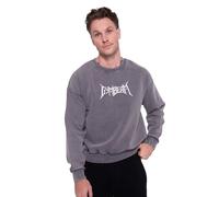 GymBeam Felpa uomo oversize girocollo Spike grigia senza cappuccio 1 S