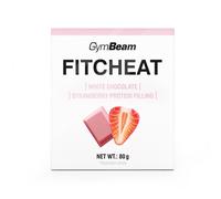 GymBeam Fitcheat Protein Chocolate Bar 80 g Cioccolato Bianco - Fragola