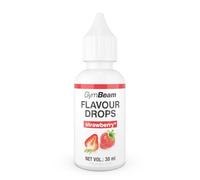 GymBeam Flavor Drops, Gocce Concentrate per Insaporire, Solubili in Acqua, Senza Calorie, Grassi, Carboidrati e Glutine, Adatti a Diabetici e Vegani (30 ml (Confezione da 50), strawberry)