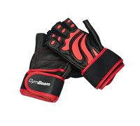 GymBeam Guanti Palestra Arnold - Guanti Palestra Uomo e Donna con Dorso in Pelle di Mucca, Aperture per Traspirazione, Palmo Anatomico Imbottito, Polso Foderato in Cotone, Chiusura in Velcro (XL)