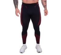 GymBeam Leggings uomo slim senza cuciture, neri e rossi 1 St