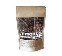 GymBeam Mandorle Ricoperte di Cioccolato Fondente 500 g, Snack Ricco di Fibre dal Gusto Irresistibile, Perfette per Decorare Torte e Dolci, Fonte di Grassi Sani