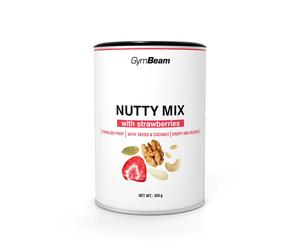 GymBeam Nutty Mix with strawberries 300 g