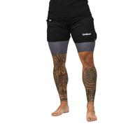 GymBeam Pantaloncini da Uomo 2in1 Black Grey