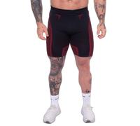 GymBeam Pantaloncini uomo slim senza cuciture, neri e rossi 1 St