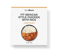 GymBeam Pasto Proteico FIT Ready to Eat - Pollo Alla Messicana con Riso - Con Pollo Succoso, Riso Parboiled, Pomodori e Peperoni - Ready To Eat Fit, Per Viaggi, Escursioni e Giornate Frenetiche