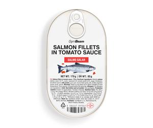 GymBeam Salmon fillets in tomato sauce 170 g