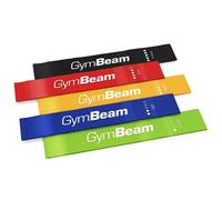 GymBeam Set di 5 Fasce di Resistenza, Elastici Fitness per Allenamento Completo del Corpo, Banda Elastica Ideale per Casa, Palestra e All'aperto, Adatto per Principianti ed Esperti