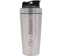 GymBeam Shaker Steel, Agitatore in Metallo, Shaker per Bevande Proteiche Argento