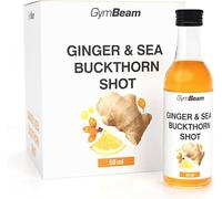 GymBeam Shot di Zenzero con Olivello Spinoso e Miele 9x50 ml, Shot di Zenzero - Bevanda Analcolica Biologica a Base di Zenzero per Salute Generale e Vitalità, Ricco di Antiossidanti Naturali