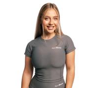 GymBeam Top donna Core slim a manica corta con scollo rotondo Carbon 1
