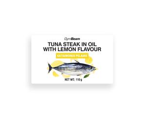 GymBeam Tuna steak in oil with lemon flavour 110 g