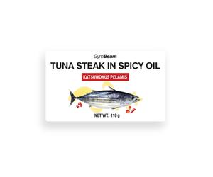 GymBeam Tuna steak in spicy oil 110 g