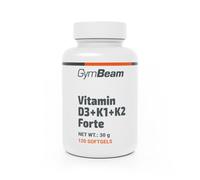 GymBeam Vitamina D3+K1+K2 Forte apparato muscolo-scheletrico 120 St