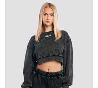 GymBeam Women‘s Aura Cropped Sweatshirt Washed Black XS
