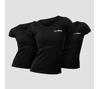 GymBeam Women‘s Basic T-Shirt 3pack Black L - 3pack