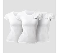 GymBeam Women‘s Basic T-Shirt 3pack White XS - 3pack