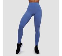 GymBeam Leggings da Donna Fit (IT, Testo, S, Regular, Regular, Steel Blue)