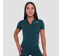 GymBeam Women‘s Ignite Cropped T-shirt Dark Green XS