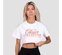 GymBeam Women‘s Thrive Cropped T-shirt White L