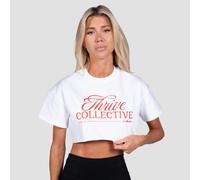 GymBeam Women‘s Thrive Cropped T-shirt White M