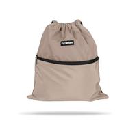 GymBeam Zaino Sportivo a Sacco - Sacca da Palestra in Poliestere Leggero - con Tasca Frontale con Zip e Cinghie Regolabili - capacità 4L (Marrone)
