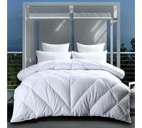 GYMIGE Piumino Invernale in Piuma D'Oca/Anatra Bianca, con Fodera in Cotone, Spesso, per Letto Singolo, Matrimoniale, Matrimoniale, King Size