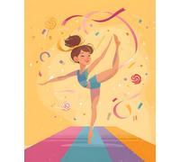 Gymnastics Composition Notebook - Wide Ruled Lined Pages, Training Log & School Notes: 7.5 x 9.25 | 110 Sheets | Matte Finish | Girls’ Gift Journal