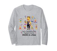 Gymnastics Mom Funny Ducks Gymnastics Mama Maglia a Manica