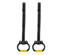 Gymnastics Rings, Kids Exercise Rings, Non-Slip Grip, Strong Load Capacity, Ideal for Full Body Workout Training at Home or Outdoors, 5.91x5.91 Inches, Black Color, 1 Pair, 2 Ropes