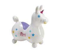 GYMNIC Rody Magical Unicorn Unicorno Bianco Gonfiabile cavalcabile per Bambini 3+, Gioco dinamico e coinvolgente per stimolare Equilibrio, coordinazione e Sviluppo motorio