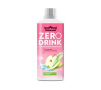 GymQueen Zero Drink Mela Verde 1000ml, Bevanda concentrata 1:80, arricchita con vitamine del gruppo B per il metabolismo e L-carnitina, sciroppo da bere con poche calorie