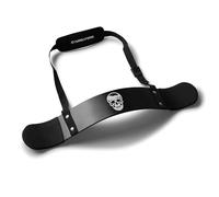 Gymreapers Bicipite Arm Blaster - Isolatore per bicipiti in Alluminio Spesso, con Bordi sagomati e Imbottiti, Regolabile, per Sollevamento Pesi e Bodybuilding (Nero)