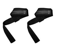 Gymreapers Cinghie da polso per sollevamento pesi, bodybuilding, powerlifting, allenamento della forza e stacchi da terra, in neoprene imbottito con cotone da 45,7 cm (nero/nero)