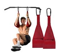 Gymreapers Cinghie per addominali da appendere per allenamento addominale e allenamento addominale, supporti imbottiti regolabili per esercizi a corpo libero (rosso)