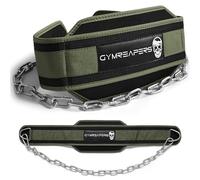 Gymreapers Dip Belt con catena per sollevamento pesi, pull up, dips - Catena in acciaio resistente per un maggiore allenamento con i pesi (Ranger Green)