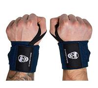 Gymreapers Fasce per Polso per Sollevamento Pesi (Grado da Competizione) Supporto per Polso di qualità Professionale da 18" con Passante per Pollice Resistente - La Migliore Fascia