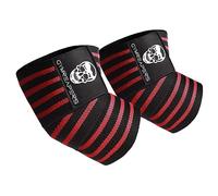 Gymreapers Gomitiere per sollevamento pesi (1 coppia) - Cinghia di compressione flessibile a gomito da 40 pollici e supporto per articolazioni - per panca sollevamento potenza e pressatura